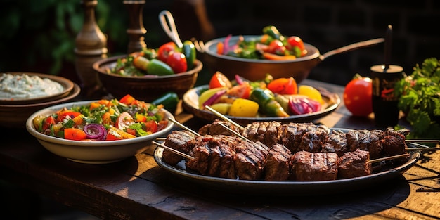 Middle Eastern Arabic or Mediterranean Dinner Table