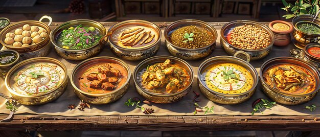 Photo middle eastern cuisine variety delicious and spicy dishes authentic and traditional food selection culinary delights with fresh ingredients