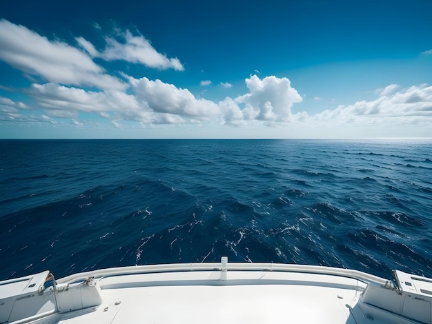 middle of the sea from a ship