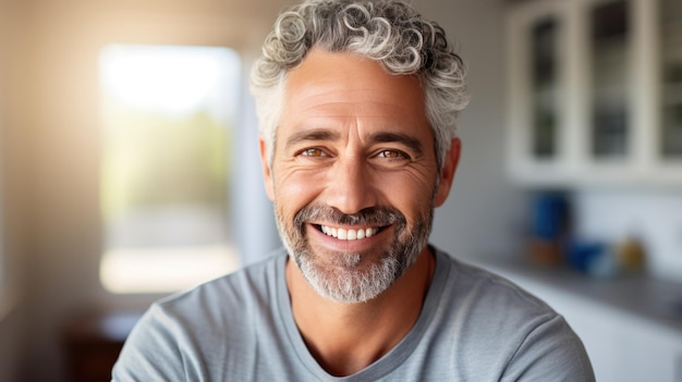 Middleaged man smiles at the camera