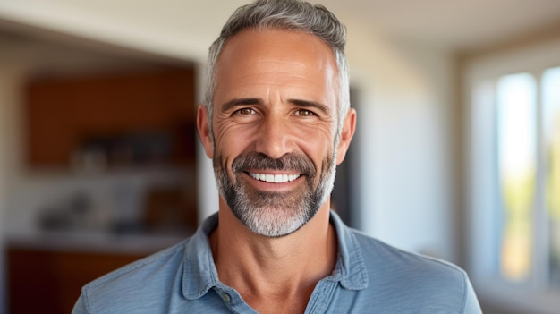 Middleaged man smiles at the camera