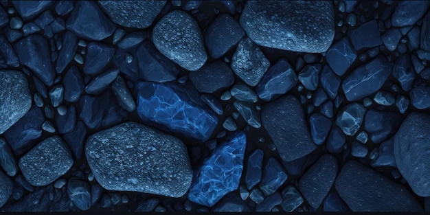 Midnight Blue Stone Texture Background for Elegant Designs