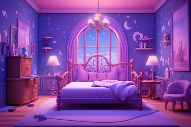Midnight Mauve Cute Wallpaper for Nighttime Mystery