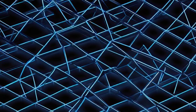 Photo midnight neon grid mesmerizing abstract background in cadet blue platinum shades