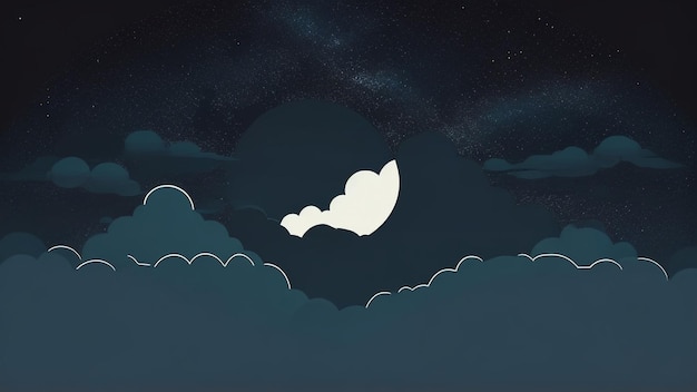 미드나잇 세레나데 한밤의 흰구름이 품은 하늘의 풍경