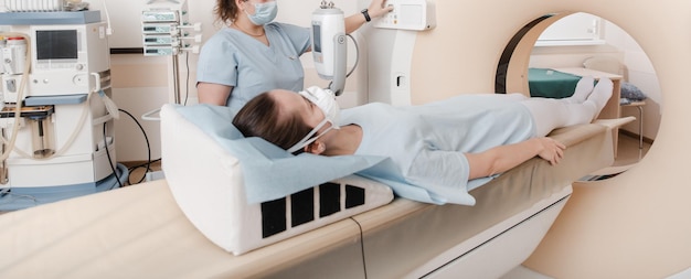 midsection of doctor examining patient in hospital