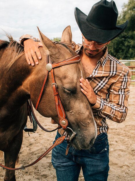 Photo midsection of horse