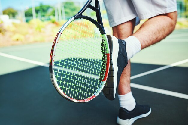 Photo midsection of man playing tennis