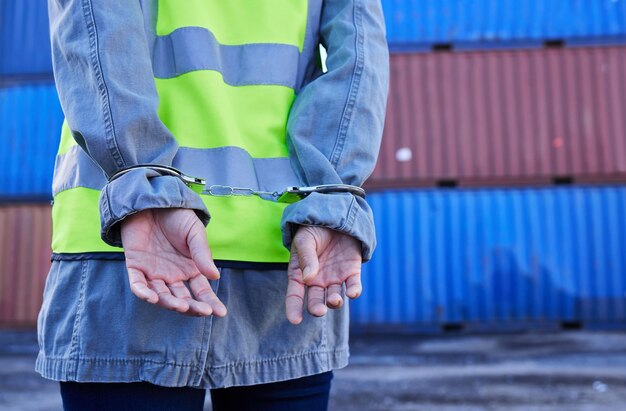 Photo midsection of man standing against wall