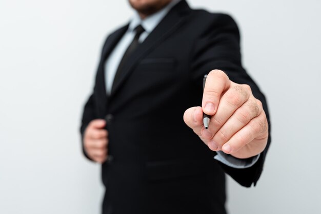 Photo midsection of man standing against white background