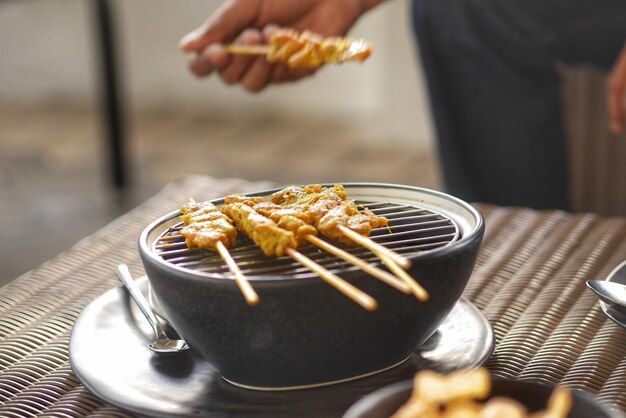 Photo midsection of person preparing food