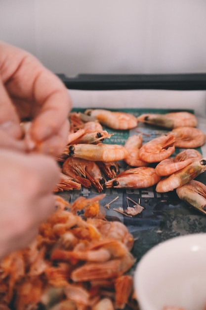 Photo midsection of person preparing food