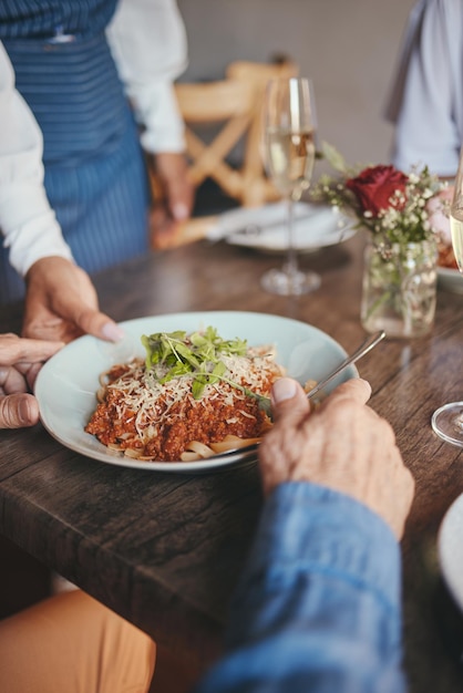 Midsection of woman having food