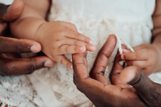 Photo midsection of woman with hands