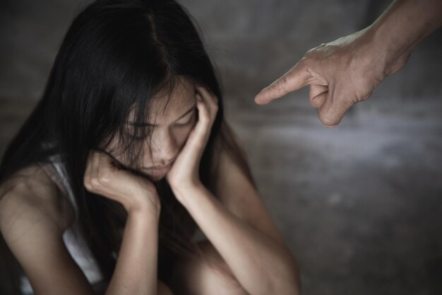 Photo midsection of woman with hands