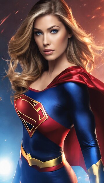Foto mighty defender supergirl dc moedige kryptoniaanse heldin