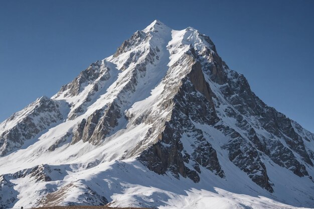 写真 冬 の 寒さ に 覆わ れ て いる 偉大 な 山