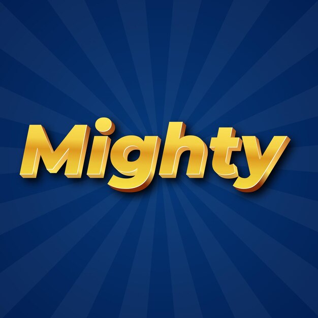 Mighty text effect gold jpg attractive background card photo