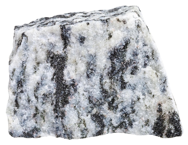 Migmatite mineral isolated on white