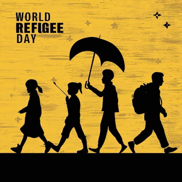世界難民デー ポスター 難民の日 イラスト