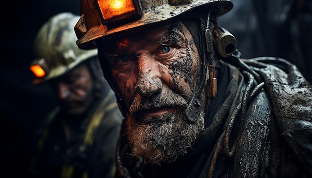 Mijnwerkers mijn Portait fotografie