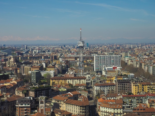 Milan aerial view