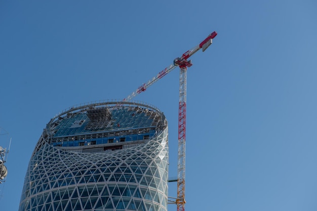 Milan Italy June 2022 Construction of the new Business Center actually completing the urban redevelopment project