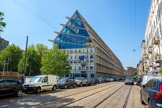 MILAN ITALY September 7 2023 Microsoft Office Building in Milan Microsoft Corporation is an American multinational technology company