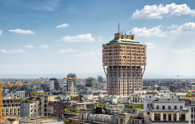 Milan skyline with Velasca Tower