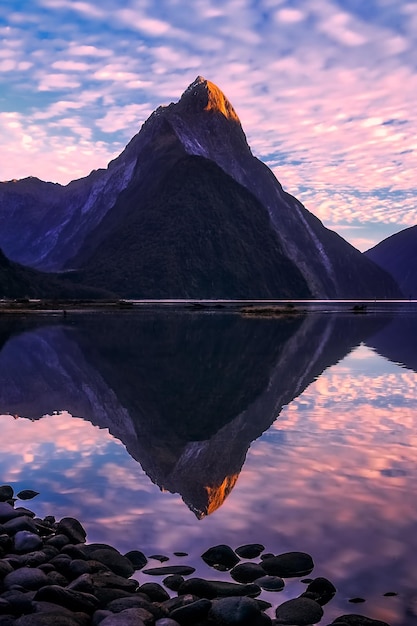 Milford Sound bij dageraad