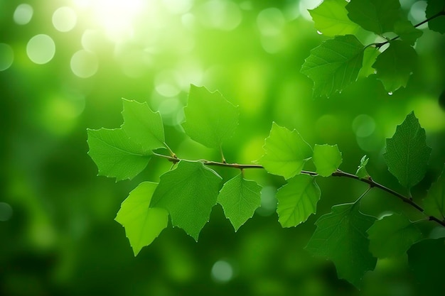 Milieu Dag van de Aarde In Natuurlijke groene bladeren en planten gebruikt als lente achtergrond voorblad groen milieu ecologie behang concept eco aarde dag Het milieu redden genereren ai