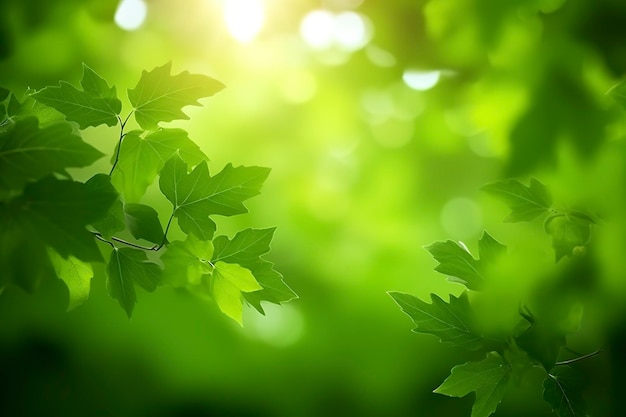 Milieudag In Natuurlijke groene bladeren en planten gebruikt als voorjaars achtergrond voorpagina groen milieu ecologie behang concept eco-aardedag Besparing van het milieu genereren ai