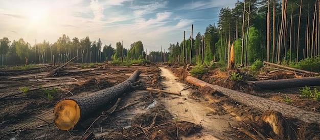 Milieuschade veroorzaakt door ontbossing en vernietiging van Europese loofbossen