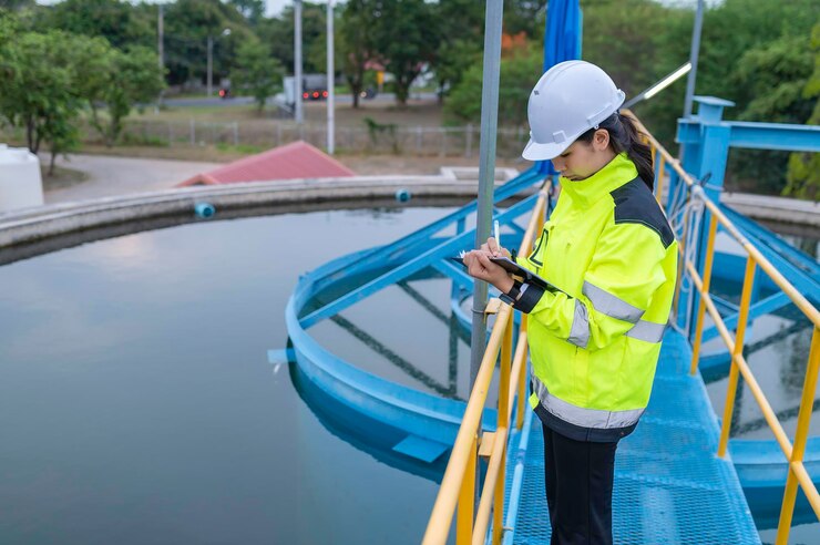 Milieutechnici werken bij afvalwaterzuiveringsinstallaties Watervoorzieningstechnici werken bij waterrecyclinginstallaties voor hergebruik Controleer de hoeveelheid chloor in het water om binnen de criteria te zijn