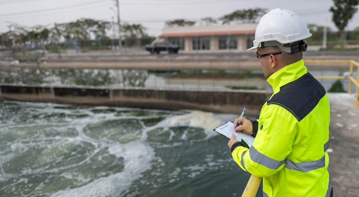 Milieutechnici werken bij afvalwaterzuiveringsinstallaties Watervoorzieningstechnici werken bij waterrecyclinginstallaties voor hergebruik