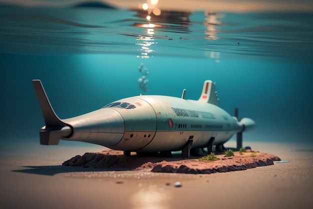 Foto militair wapen nucleaire onderzeeër oorlogswapen diepe zee onderwater slagschip achtergrond behang