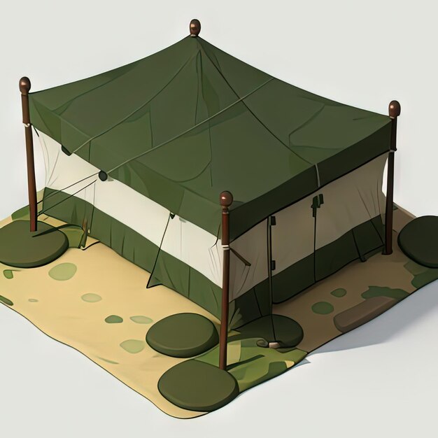 Photo military camo tent