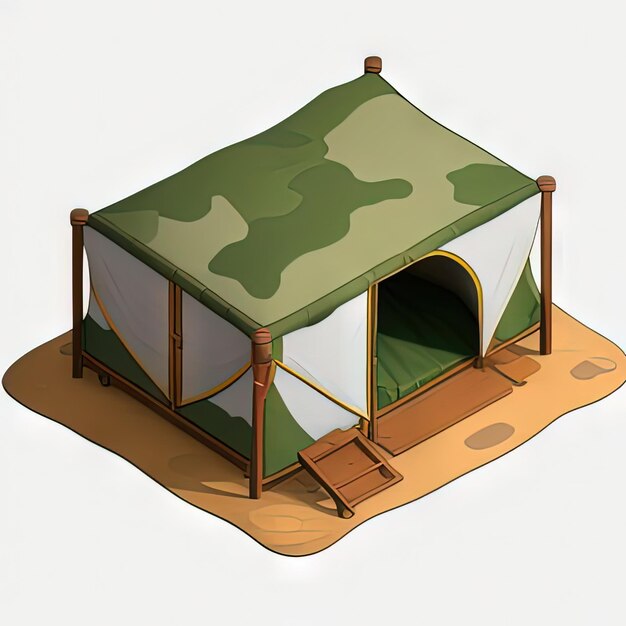 Photo military camo tent