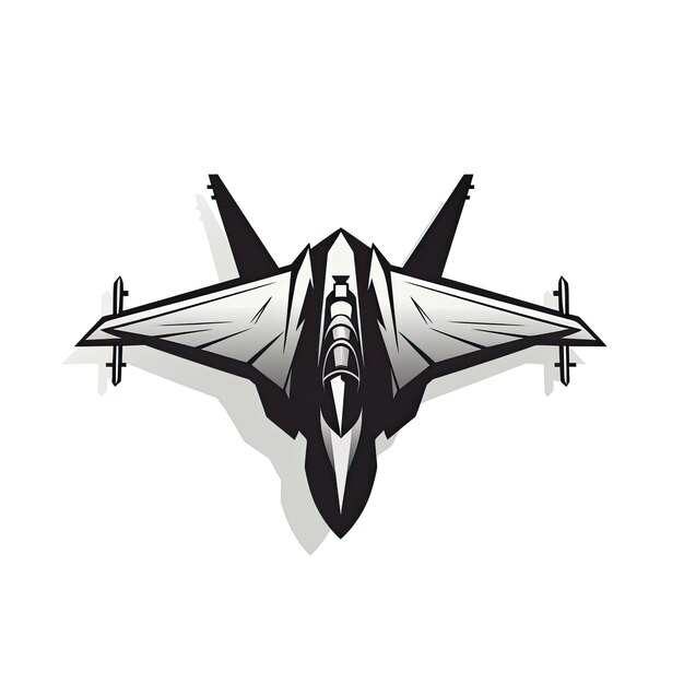 Photo military fighter jet isolated on white background vector illustration