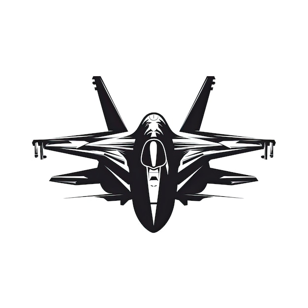 Photo military fighter jet isolated on white background vector illustration