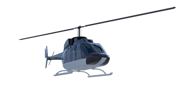 Military helicopter Render 3d Illustration