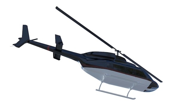 Military helicopter Render 3d Illustration