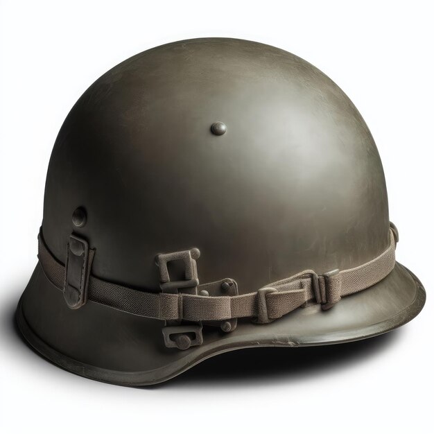 Foto casco militare isolato su bianco