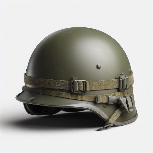 Foto casco militare isolato su bianco