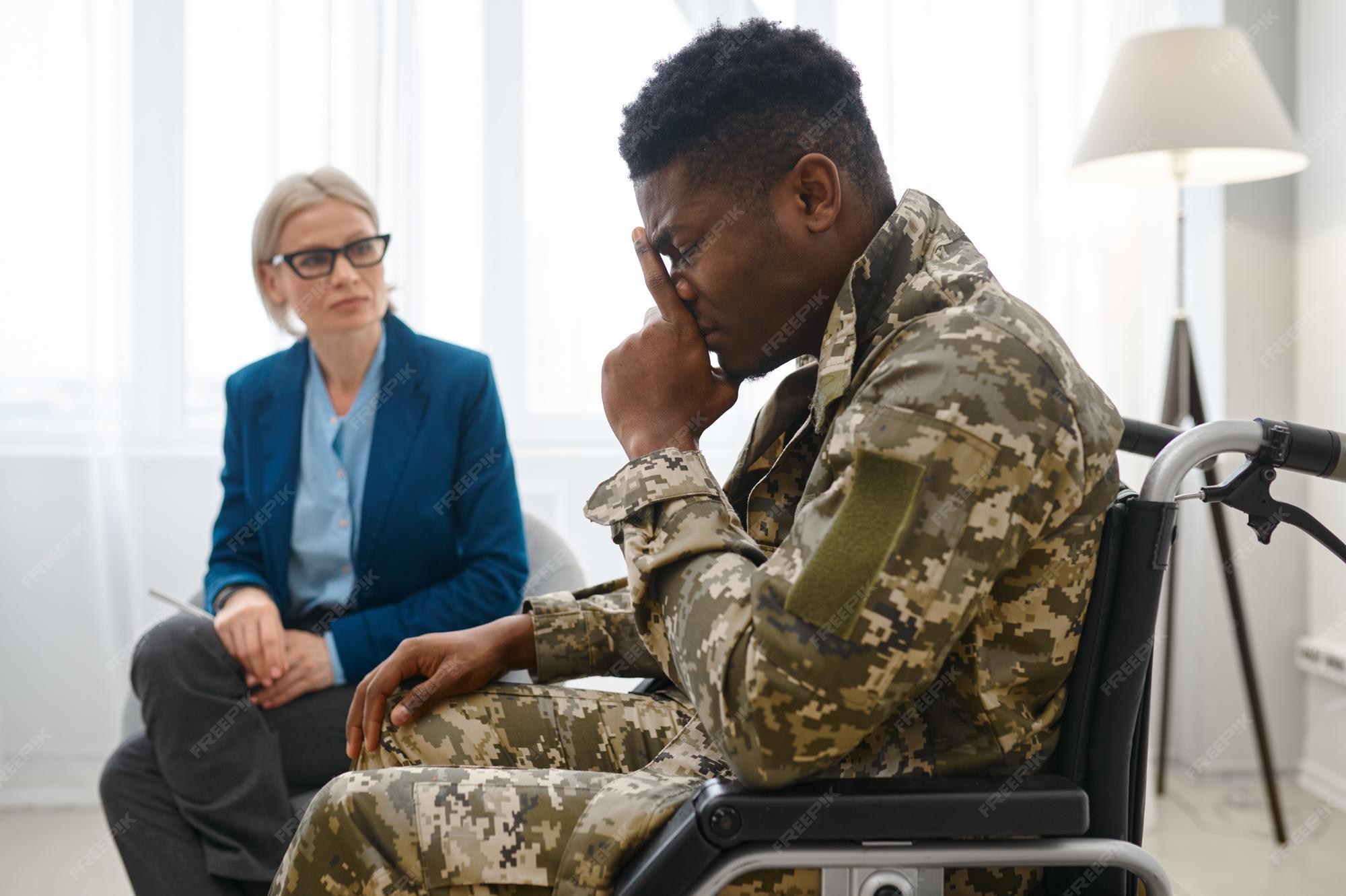 Premium Photo | Military Man With Disability At Therapy Session