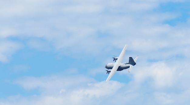 Military plane flying