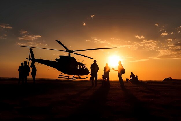 Foto soldati militari forza dell'esercito missione di operazione al tramonto nel nemico archiviato guerra epica concetto patriottico