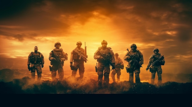 Military special forces on a mission