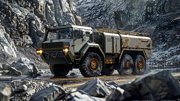 military utility truck in harsh terrain durable and robust