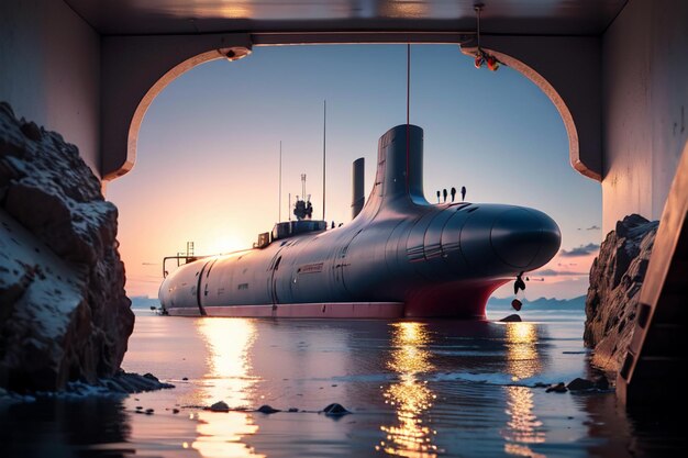 Foto arma militare sottomarino nucleare arma di guerra in mare profondo sottomarino corazzato sfondo carta da parati